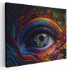 Tablou ochi cu design creativ multicolor detaliu 1674 Tablou canvas pe panza CU RAMA 50x70 cm