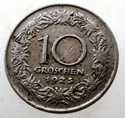 7.140 AUSTRIA 10 GROSCHEN 1925 foto