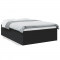 vidaXL Cadru de pat, negru, 120x190 cm, lemn prelucrat