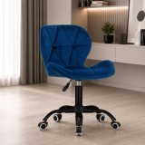 Scaun de birou Artool Noto, catifea bleumarin, rotativ, reglabil pe inaltime, confortabil