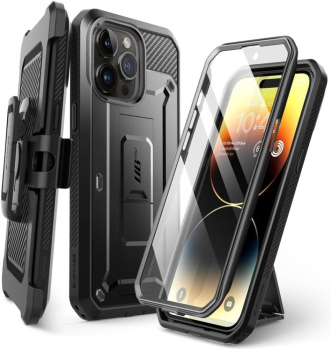 Husa Supcase Unicorn Beetle Pro pentru Apple iPhone 15 Pro Negru