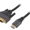 Cablu DVI-D la HDMI 1.8m Negru