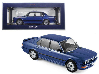 Macheta auto BMW 535i (1987) 1:18 albastru Norev foto