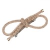 Clamă Păr Femei, Fundiță șiret cu Strasuri, Culoare Bronz, 11cm, Oem