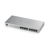 SWITCH PoE ZYXEL, &quot;GS1008-HP&quot;port Gigabit x 8, unmanaged, nerackabil, carcasa metalica, &quot;GS1008HP-EU0101F&quot; (timbru verde 2 lei)