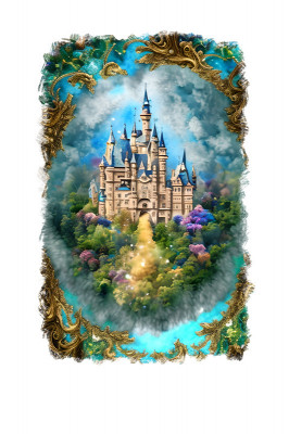 Sticker decorativ, Castel, Multicolor, 85 cm, 9103ST foto