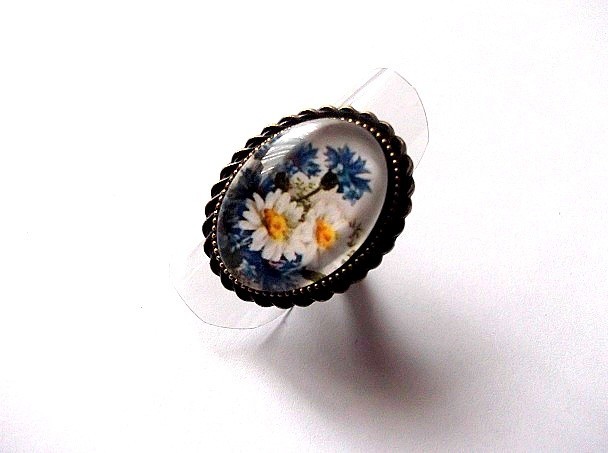inel sticla cu flori 45714
