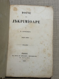Vasile Alecsandri Doine si Lacramioare - prima editie Paris - 1853
