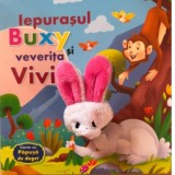 Iepurasul Buxy si vevetita Vivi. Carte cu papusa de deget