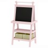 AIYAPLAY Tablă de Desen Dublă Pentru Copii 3-6 Ani, 59x48x118 cm, Roz | Aosom Romania