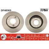 Set discuri frana Kia Carnival 1 (Up), Carnival 2 (Gq), 2.5 V6, 2.9 TDi, 2.9 CRDi, 3.5, punte fata, 274x26.3, ventilat, TRW