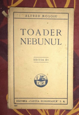 Toader nebunul : [roman] / Alfred Mosoiu foto