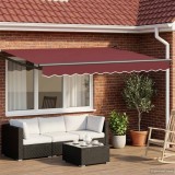 vidaXL Cort electric retractabil Burgundy 2,5 x 2 m 3419099