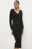 Answear Lab rochie culoarea negru, midi, mulată