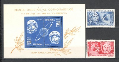 Romania.1963 Posta aeriana-Cosmonautica Vostok 5 si 6 YR.294 foto