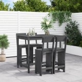 Set mobilier bar pentru gradina, 5 piese, gri, lemn masiv pin GartenMobel Dekor, vidaXL