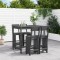 vidaXL Set mobilier bar pentru grădină, 5 piese, gri, lemn masiv pin 3157807