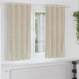 VidaXL Draperii opace cu ocheți, 2 buc., crem, catifea