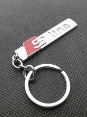 Breloc Auto Audi S6 logo argintiu accesorii cheie masina model 3 cadou posesori foto