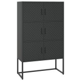 Cumpara ieftin Dulap inalt, negru, 80x35x135 cm, otel