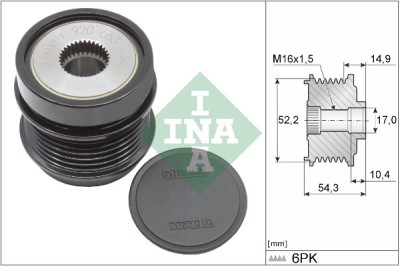 INA 535 0342 10 Sistem roata libera, generator foto