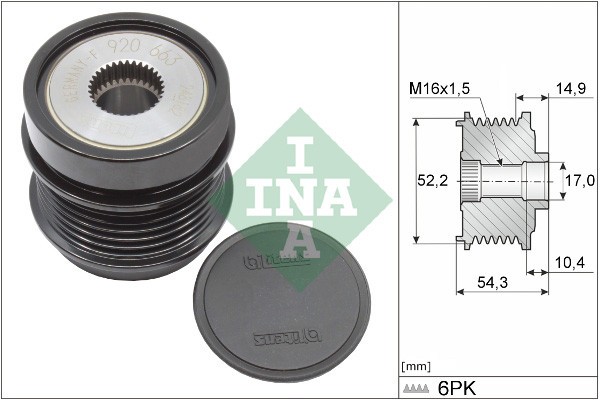 INA 535 0342 10 Sistem roata libera, generator