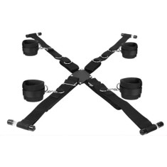 Set Adjustable Straps Restraint Cuffs Negru