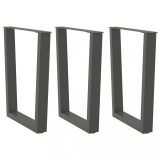 VidaXL Picioare de masă &icirc;n formă de V, 3 buc., antracit, 70x(72-73,3) cm, oțel