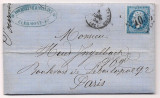 France 1864 Cover + Content Losagnge 1053 Clermont-Ferrand to Paris D.754