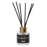 Odorizant de cameră cu ulei și bețișoare, Aromă Ceai Negru &amp; Vetiver, 50ml, CMCLASS