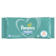 Servetele Umede Igienizante pentru Copii Pampers Baby Fresh, 52 Buc/Pachet, cu Aloe Vera si fara Alcool si Parabeni, Servetele Umede pentru Copii, Ser