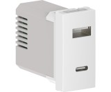 Priza USB tip A+C 1M 5V 3A Flexo Himel alb