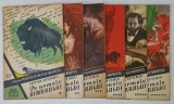 PE URMELE ZIMBRULUI de VICTOR EFTIMIU , COLECTIA &#039; POVESTIRI STIINTIFICO - FANTASTICE &#039; NR. 37 - 42 , 6 CARTI , ANII &#039;60