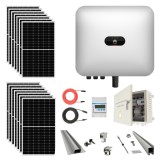 Aproape nou: Kit complet prosumator 6kW trifazic cu 16 panouri 370W, accesorii si m