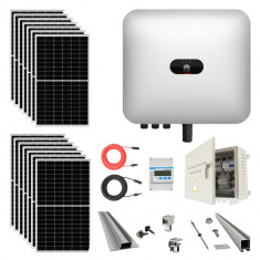 Aproape nou: Kit complet prosumator 6kW trifazic cu 16 panouri 370W, accesorii si m