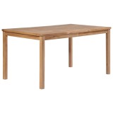 Masă grădină vidaXL lemn tec masiv 150x90x77cm maro - exterior/interior, blat gros 3cm, rezistentă