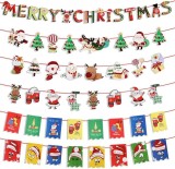 Set de 6 decoratiuni pentru Craciun XiXiRan, hartie, multicolor, 3 m