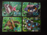 Aitutaki-Fauna-,fluturi-serie completa- nestampilate