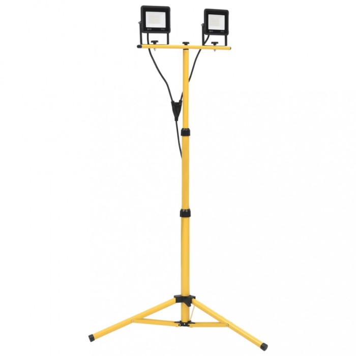 Gossi proiector cu led si trepied, 2x20 w, alb cald