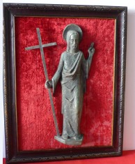 ICOANA VECHE DIN BRONZ MASIV, BASORELIEF