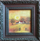 N. Klein-Peisaj, pictură pe p&acirc;nză, Peisaje, Ulei, Impresionism