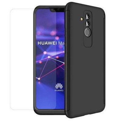 Husa Full Cover 360&amp;deg; (fata+ spate+ folie sticla) Huawei Mate 20 Lite, Negru foto