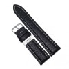 Curea pentru Ceas Morellato Kuga Cuoio Rugato - Culoare Neagra, cusatura Alba - 18mm, 20mm, 22mm, 24mm - A01U3689A38019CR
