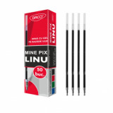 Mine Pix DACO Linu, 1 mm, 50 Buc/Set, Rosu, Set de Mine Rosii pentru Pixuri, Set Rezerve Pix, Mine pentru Pixuri, Mine Pixuri Rosii, Mina pentru Pix R