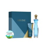 Set complet pentru Ea Divine (apa de parfum, crema de maini), insotit de insigna Dactylion cu mesaj motivational, Oriflame