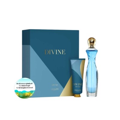Set complet pentru Ea Divine (apa de parfum, crema de maini), insotit de insigna Dactylion cu mesaj motivational foto