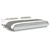 Gossi cadru de pat cu lumini led, alb, 200x200 cm, lemn prelucrat