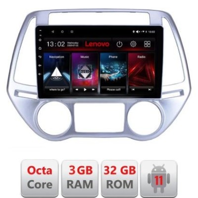 Navigatie HHyundai I20 2011-2014 manual si automat Android radio gps internet Octa Core 3+32 Kit-i20-2012+EDT-E509-lite LENOVO LITE CarStore Technolog foto