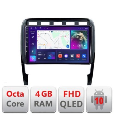Navigatie Porsche Cayenne 2002-2011 B-443 Android Ecran QLED octa core 4+64 carplay android auto KIT-443+EDT-E309V3 CarStore Technology foto