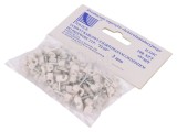 Cleme de susținere albe pe cablu rotund, 100 buc, cui 3mm